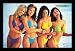 Bikini (4 Sexy Girls) Framed Art Poster Print - 24" X 36"