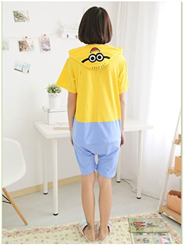 Adorable women & girls Despicable Me cartoon minions style cotton pajamas XL