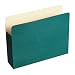 Wilson Jones Colorlife Recycled (50%) Expanding File Pockets, Letter Size, 5-1/4" Expansion, Green, 10/box, WCC66G