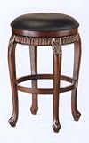 Fleur De Lis Backless Swivel Bar Stool 1 Pair