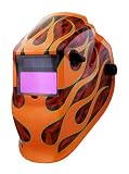 Metal Man AOF8700SG Orange Flame 9-13 Variable Shade Professional Auto Darkening Welding Helmet
