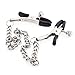 Oomph! Fantasy Nipple Clamps Breast Clamps with Metal Chain Silver + Black