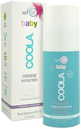COOLA Mineral Baby Moisturizer Suncare, SPF 50, Unscented 3 oz