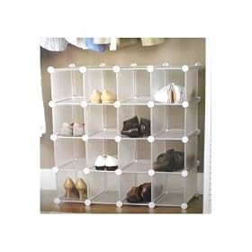 INTERLOCKING SHOE ORGANIZER SHOE STORAGE RACK for 16 PAIRS