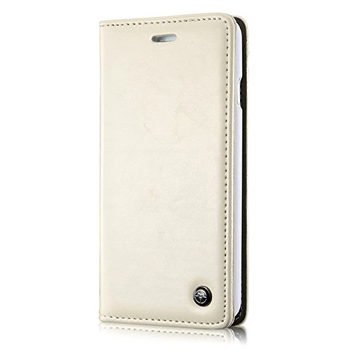 Iphone 6s Plus Case , Luxury Wallet Flip Leather Case for Iphone 6s Plus (White)