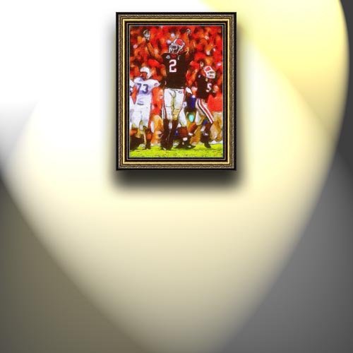 Completely Handpainted American Football Sport Painting, Custom Order FL8529, Oil on Canvas, with Option to Paint Jerry, Brett & Co. from Any Other Favorite Photograph or Picture, Unframed, Size 24'' x 34