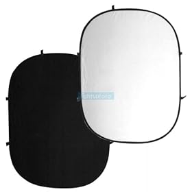 Photographic Collapsible Backgrounds Backdrops Black/White 4.6' x 5.7'/140x190cm