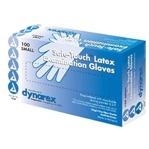 Safetouch Powder Free Latex Exam Gloves, Non-Sterile, Medium - 100/Box