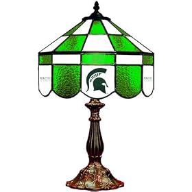 NCAA Michigan State Spartans 14 Tiffany Style Executive Table Lamp