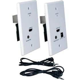 Qvs 60 Meter HDmi 1.3 Extender CAT5/6 Wallplate with ir Control