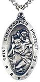 St. Christopher Charms, 24stainless Steel Necklace Chain