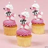 Pink Poodle Cake Top Candles (1 dz)