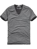 Scotch & Soda - S/S Double Garment V-Neck Tee - 11040851 - Polo - Homme - Multicolore-Tr-H1-36 - Taille XL (DE: 52)