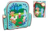 Enlarge toy image: In The Night Garden Backpack, Side Pockets With Pictures, Flower Tag On Zip,blue -  preschool activity for young kids