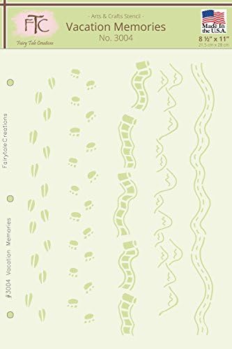 Fairytale Creations Vacation Memories Stencil, 8.5"L x 11"H