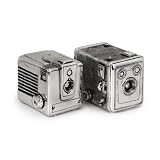 Set of 2 Decorative Antique Style Camera Box Storage Bookends
