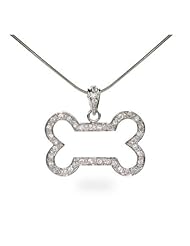 The Dog Pound CZ Bone Sterling Silver Pendant