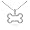 Eve's Addiction The Dog Pound CZ Bone Sterling Silver Pendant, 16 inches