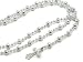 Jewelry : Catholic Rosary Prayer Beads with Crucifix Shiny Beaded Silver Tone 30" Necklace
