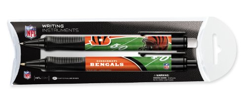 Cincinnati Bengals Ballpoint Grip Pen and Mechanical Pencil Set in Pillow Pack - NFL (12008-QUF)