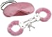 California Exotic Novelties Faux Fur Covered Metal Handcuffs with Keys and Blindfold