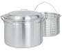 Bayou Classic 4024 24-Quart All Purpose Aluminum Stockpot with Steam and Boil Basket