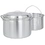 Bayou Classic 4024 24-Quart All Purpose Aluminum Stockpot with Steam and Boil Basket