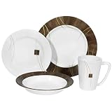 Corelle Ultra 16-Piece Dinnerware Set, Service for 4, Chemire