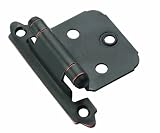 Amerock TEN3429-ORB Traditional Hinge Self Closing Face Mount, Oil Rubbed Bronze, 3/8-Inch Inset, 10-Pack