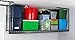 MonsterRax Overhead Garage Storage Rack 2x8, Ceiling Mounted Shelving, Adjustable Hanging Organizer, Heavy Duty Steel, 350 Pound Capacity, Color: Hammertone, Adjusts 18-33