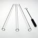 Glass Dharma Set of 3 Glass Straws with Brush
