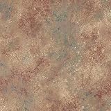 Brown Cream & Green Faux Marble Texture Wallpaper