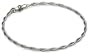 14k White Gold Twisted Mirror Chain Bracelet, 7"