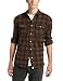 Altamont Men's Shuv it Long Sleeve Flannel Shirt, Navy, Medium