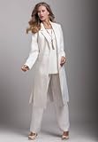 Roamans Plus Size Three-Piece Duster Pant Suit