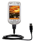 Classic Straight USB Cable for the HTC Harrier with Power Hot Sync and Charge capabilities - Gomadic Brand w/ TipExchange Technology