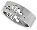 Surgical Steel Flat Band with Snake Cut-Out Design