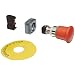 Siemens 3SB36 03-1TR20 Mushroom Pushbutton, 40mm Head, Positive Latching, Pull To Unlatch, Red, "Emergency Stop" Inscription 1 NC Contact Type