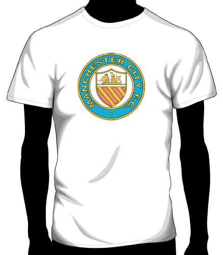 Manchester City Retro Logo Soccer Tee Manchester City Retro Logo Soccer Tee