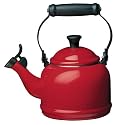 Le Creuset Demi Enamel-on-Steel 1 1/4 Quart Kettle, Cherry Red