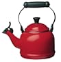 Le Creuset Enamel-on-Steel Demi 1-1/4-Quart Teakettle, Cherry Red