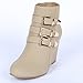 Coshare Women's Fashion Versatile Assorted Ankle High Wedge Booties