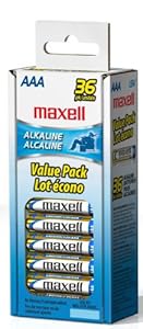 Maxell 723815 LR03 AAA Cell 36 Pack Box Battery