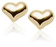 14k Yellow Gold Children's Heart Earrings