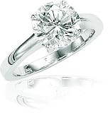 1.24 Carat Round Diamond 14K Gold white-gold Bridal Engagement Ring H Color VS2 Clarity