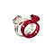 Acrylic Diamond Silhouette Rings Set of 2 - Smoke/ Ruby