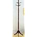 Twist Style Cherry Finish Wood Coat Rack Stand