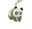 New 18K Plated Ladies Panda Pendant Watch with Crystals