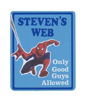 SPIDERMAN Boys Bedroom Door SIGN, Personalized