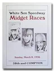 1936 White Sox Speedway Midget Racing Poster Print